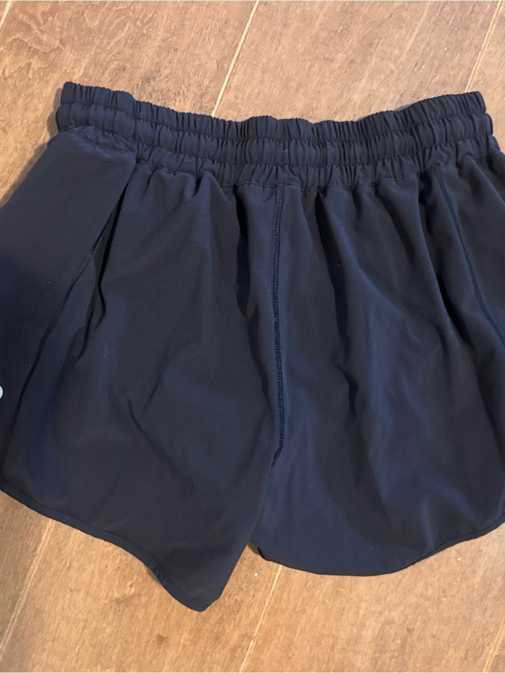 lululemon athletica Black Elastic-Waist Running Shorts - 8 tall
